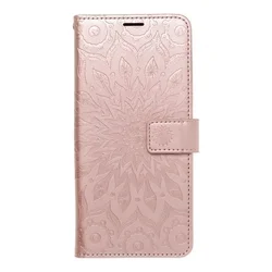 Telefontok Xiaomi Poco C85 - MEZZO mandala mintás rose gold mágneses szilikon keretes könyvtok-1