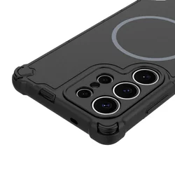 Telefontok Samsung Galaxy S26 Ultra - Defender Mag - MagSafe kompatibilis, fekete ütésálló hátlap tok-2