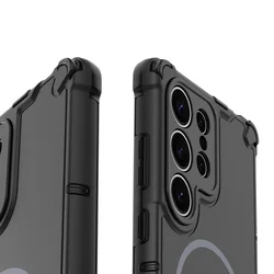 Telefontok Samsung Galaxy S26 Ultra - Defender Mag - MagSafe kompatibilis, fekete ütésálló hátlap tok-3