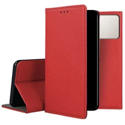 Telefontok Samsung Galaxy S26 Edge - piros mágneses szilikon keretes könyvtok-4