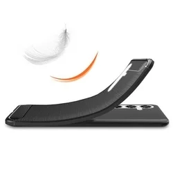 Telefontok Samsung Galaxy A37 5G - CARBON fekete szilikon hátlap tok-3