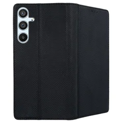 Telefontok Samsung Galaxy A57 5G - fekete mágneses szilikon keretes könyvtok-2