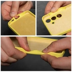 Telefontok Samsung Galaxy A37 5G - sárga szilikon hátlap tok-3