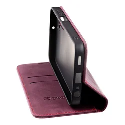 Telefontok Samsung Galaxy A57 5G - Tactical Xproof burgundi szilikon keretes mágneses könyvtok-1