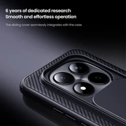 Telefontok Xiaomi Redmi Note 15 Pro 5G - Nillkin csúsztatható kameravédős fekete hátlap tok-2