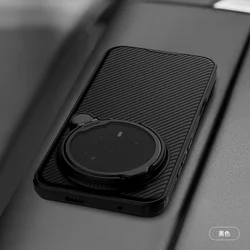 Telefontok Honor Magic8 Pro - Nillkin kameravédős fekete kitámasztós hátlap tok, beépített mágnessel-6