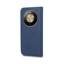 Telefontok Honor Magic8 Lite - Smart Magnetic kék szilikon keretes mágneses könyvtok-2