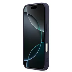 Telefontok iPhone 17 Pro Max - Karl Lagerfeld Saffiano Leather - K&C Head Logo - MagSafe kompatibilis kék hátlap tok-6