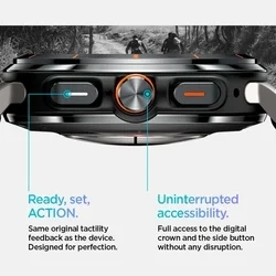 Samsung Galaxy Watch Ultra 2024 / 2025 (47 mm) okosóra szíj - SPIGEN FIT LITE - fekete szilikon szíj-13