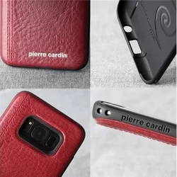 Telefontok Samsung Galaxy S8 - Pierre Cardin Bőr + Szilikon Tok- Piros (8719273131107)-2