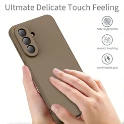 Telefontok Samsung Galaxy A37 5G - Tech-Protect Icon - barna szilikon hátlap tok-4