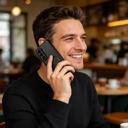  Telefontok Samsung Galaxy S26 - MagSafe kompatibilis átlátszó hátlap tok, fekete szilikon kerettel-4