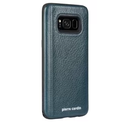 Telefontok Samsung Galaxy S8 - Pierre Cardin Bőr + Szilikon Tok- Lake Kék A (8719273131114)-1