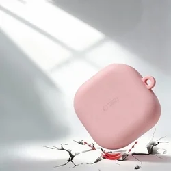 Samsung Galaxy Buds 4 / 4 Pro tartó - pink szilikon karabinerrel-2