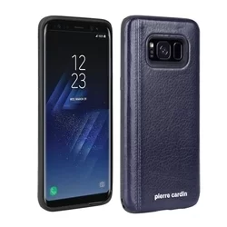 Telefontok Samsung Galaxy S8 - Pierre Cardin Bőr + Szilikon Tok- Zafir Kék A (8719273131121)-2