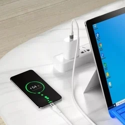 Kábel: Forever Core - Type-C (USB-C) / Type-C (USB-C) fehér kábel, 2m, 100W-3