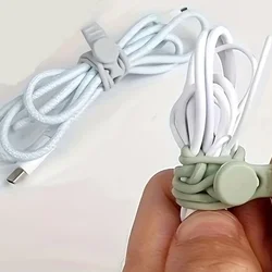 Kábelrendező - 6db vegyes színű, kábelrendező szilikon szalag-1