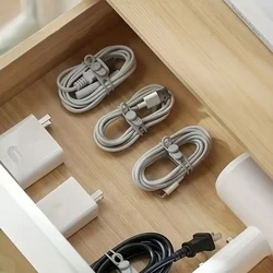 Kábelrendező - 6db vegyes színű, kábelrendező szilikon szalag-4