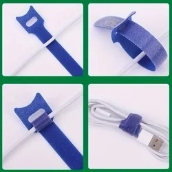 Kábelrendező - 7db vegyes színű, tépőzáras kábelrendező szalag-5