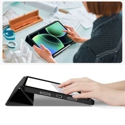 Tablettok XIAOMI PAD 7 / PAD 7 PRO (11,2 coll) - fekete smart case tablet tok, ceruza tartóval-4