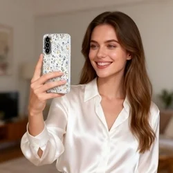 Telefontok Samsung Galaxy A37 5G - FLEXAIR tavaszi virág - mintás/átlátszó hátlap tok-4