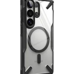 Telefontok Samsung Galaxy S26 Ultra - Ringke Fusion X Magnetic - Magsafe kompatibilis átlátszó ütésálló hátlap tok, fekete kerettel-6