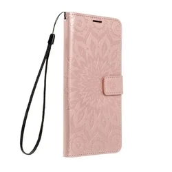 Telefontok Samsung Galaxy S26 Ultra - MEZZO mandala mintás rose gold mágneses szilikon keretes könyvtok-2