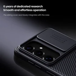  Telefontok Samsung Galaxy S26 - Nillkin csúsztatható kameravédős fekete hátlap tok ﻿-2