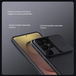  Telefontok Samsung Galaxy S26 Ultra - Nillkin csúsztatható kameravédős fekete hátlap tok ﻿-3