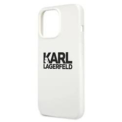 Telefontok iPhone 13 Pro - Karl Lagerfeld Stack Logo - fehér hátlap tok-5