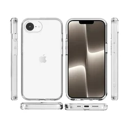 Telefontok iPhone 17e - átlátszó szilikon hátlap tok-1