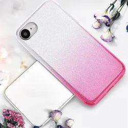 Telefontok iPhone 17e - Ezüst / pink Shiny tok-2