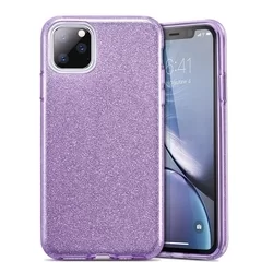 Telefontok iPhone 11 PRO MAX - ESR MakeUp Glitter lila szilikon hátlap tok-3