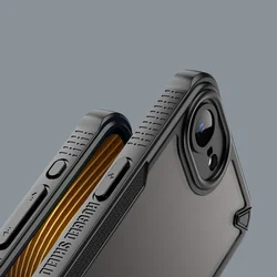 Telefontok iPhone 17e - Defender Matt - fekete/áttetsző ütésálló hátlap tok-2