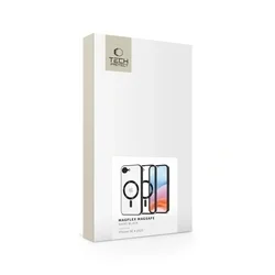 Telefontok iPhone 17e - Tech-Protect Magflex - MagSafe kompatibilis átlátszó hátlap tok, fekete szilikon kerettel ﻿-1