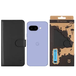 Telefontok Google Pixel 10a - Tactical Field fekete szilikon keretes könyvtok mágneses ráhajtófüllel-2