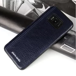 Telefontok Samsung Galaxy S8 Plus - Pierre Cardin Bőr + Szilikon Tok- Zafir Kék A (8719273131176)-2