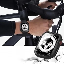 Okosóra védő tok - Aplpe Watch  4 / 5 / 6 / SE / SE 2 / SE 3 (40mm) - fekete, 360°-os műanyag védő tok-3