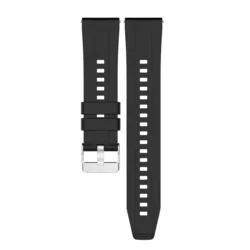 Okosóra szíj - Huawei Watch 3 / Watch 3 Pro - fekete szilikon szíj (22 mm)-1