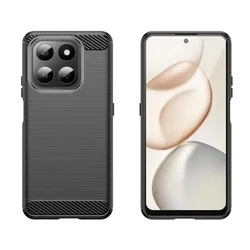 Telefontok Honor X7d - Carbon Fiber - fekete szilikon hátlap tok-1