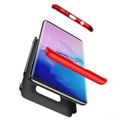 Telefontok Samsung Galaxy S10e hátlap - GKK Protection 3in1 - fekete - piros-2