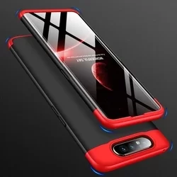 Telefontok Samsung Galaxy A80 hátlap - GKK Protection 3in1 - fekete-piros-2