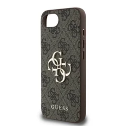 Telefontok iPhone 17e - Guess 4G Metal Logo - barna hátlap tok-4