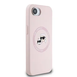 Telefontok iPhone 17e - Karl Lagerfeld és Choupette - MagSafe kompatibilis pink hátlap tok-3