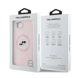 Telefontok iPhone 17e - Karl Lagerfeld és Choupette - MagSafe kompatibilis pink hátlap tok-6