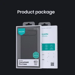 Telefontok iPhone 17e - Nillkin csúsztatható kameravédős fekete hátlap tok-8