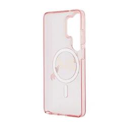 Telefontok Samsung Galaxy S26 Ultra - Karl Lagerfeld IML Choupette Karl Script Logo - MagSafe kompatibilis, pink hátlap tok ﻿-5