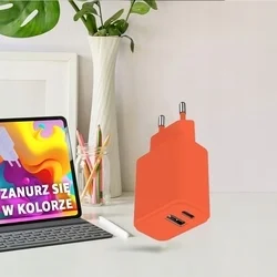 Setty LSIM-AC-2010 - USB / Type-C (USB-C) narancssárga hálózati töltő fej, 20W-2