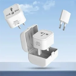 Telefon töltő: Yesido MC25 - US / EU / UK / AU átalakító hálózati töltőfej tárolódobozban, fehér-2