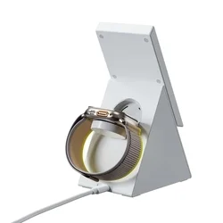 Choetech T600 - 3in1 fehér vezeték nélküli (Wireless) induktív töltőállomás, 15W-6